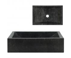 vidaXL Lavabo 45x30x12 cm mármol negro