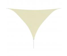 vidaXL Toldo de vela triangular de tela oxford 5x5x5 m crema