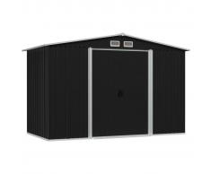 vidaXL Caseta de jardín de acero gris antracita 257x205x178 cm