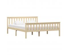 vidaXL Estructura de cama de madera maciza de pino natural 160x200 cm