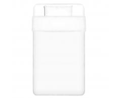 vidaXL Set de funda de edredón algodón blanco 135x200/80x80 cm