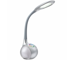GLOBO Lámpara LED de mesa TARRON plateada acrílico 58279