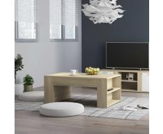 vidaXL Mesa de centro de aglomerado color roble Sonoma 100x60x42 cm
