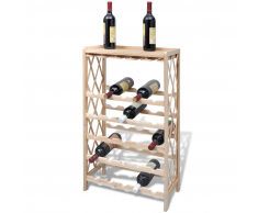 vidaXL Botellero con estantes de madera para 25 botellas