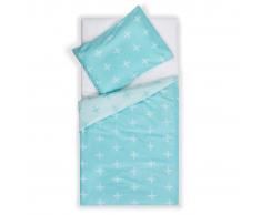 Jollein Funda de edredón y funda almohada 120x150cm jade 006-524-65109
