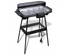 vidaXL Barbacoa rectangular eléctrica con soporte BBQ de jardín