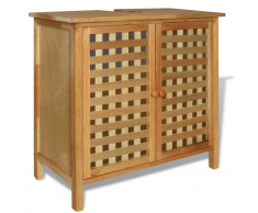 vidaXL Mueble de lavabo madera maciza nogal 66x29x61 cm