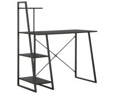 vidaXL Escritorio con estantería negro 102x50x117 cm