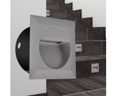 vidaXL Foco LED cuadrado empotrable para escaleras 126 x 65,5 mm