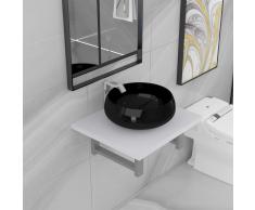 vidaXL Conjunto de muebles de baño 2 piezas cerámica blanco