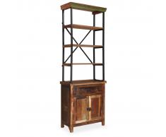 vidaXL Aparador con estantes de madera maciza reciclada 65x30x180 cm