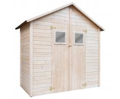 vidaXL Caseta de almacenamiento de jardín de madera 226x124x218 cm