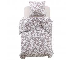 vidaXL Funda nórdica 2 piezas estampado de flores 155x220/80x80 cm