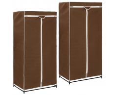 vidaXL Armarios 2 unidades marrón 75x50x160 cm