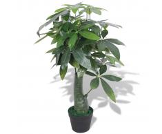 vidaXL Árbol de la fortuna artificial con macetero 85 cm verde