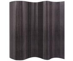 vidaXL Biombo divisor de bambú gris 250x195 cm