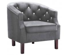 vidaXL Sillón de terciopelo gris antracita