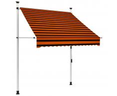 vidaXL Toldo manual retráctil naranja y marrón 150 cm