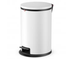 Hailo Papelera con pedal Pure tamaño M 12 L blanca 0517-090