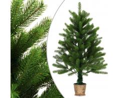 vidaXL Árbol de Navidad artificial con cesta verde 90 cm