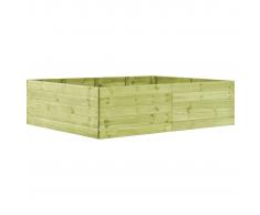 vidaXL Jardinera de madera de pino impregnada 200x150x54 cm
