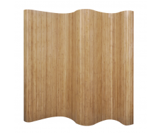 vidaXL Biombo divisor bambú natural 250x195 cm