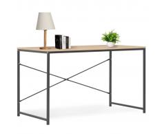 vidaXL Escritorio para ordenador color negro y roble 120x60x70 cm