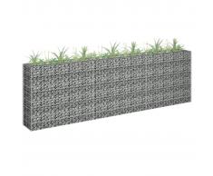 vidaXL Jardinera de gaviones de acero galvanizado 270x30x90 cm