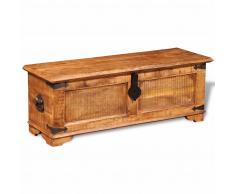 vidaXL Baúl de almacenamiento de madera de mango rugosa
