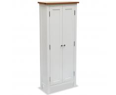 vidaXL Armario de soportes digitales madera maciza roble 50x22x122 cm