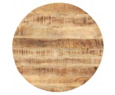 vidaXL Superficie de mesa redonda madera maciza de mango 25-27 mm 40cm