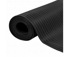 vidaXL Alfombrilla de goma antideslizante 1,5x4 m 3 mm acanalado ancho