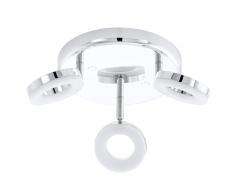 EGLO Lámpara de techo LED Gonaro plateada 94762