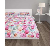 vidaXL Set de funda de edredón 3 piezas tela estampada 240x220/80x80cm