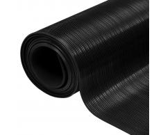 vidaXL Alfombrilla de goma antideslizante 5x1 m acanalado estrecho