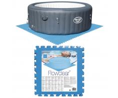 Bestway Protectores de suelo de piscina 8 piezas azul 58220