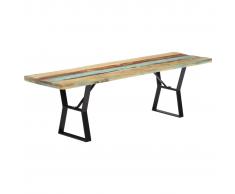 vidaXL Banco de madera maciza reciclada 160 cm