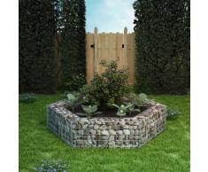 vidaXL Jardinera hexagonal de gaviones 200x173x40 cm