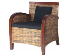 vidaXL Sillón de ratán tejido a mano