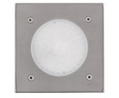 EGLO Aplique de pared LED exterior Lamedo 2,5 W cuadrado plata 93481