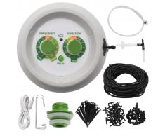 vidaXL Kit de riego por goteo automático jardín con controlador