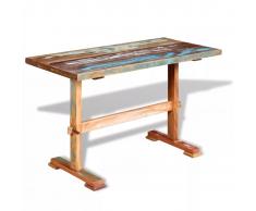 vidaXL Mesa de comedor pedestal madera maciza acacia 120x58x78 cm
