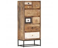 vidaXL Cajonera de madera maciza reciclada 45x30x105 cm