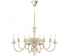 vidaXL Lámpara de araña antique metal blanco 8 bombillas E14