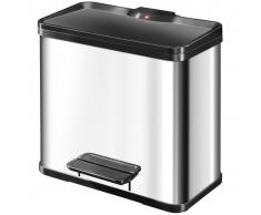 Hailo Cubo de basura pedal Oko Trio Plus tamaño L 3x9 L acero 0633-200