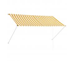 vidaXL Toldo retráctil 250x150 cm amarillo y blanco