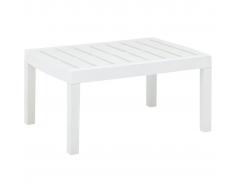 vidaXL Mesa de jardín de plástico blanco 78x55x38 cm