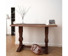 vidaXL Mesa consola de pedestal madera maciza reciclada 100x40x75 cm