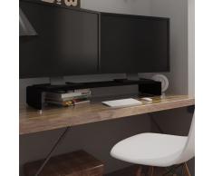 vidaXL Soporte para TV/Elevador monitor cristal negro 110x30x13 cm
