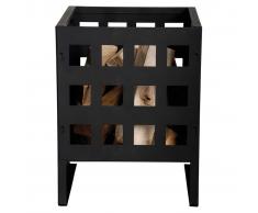 Esschert Design Cesta guarda leña cuadrada FF87